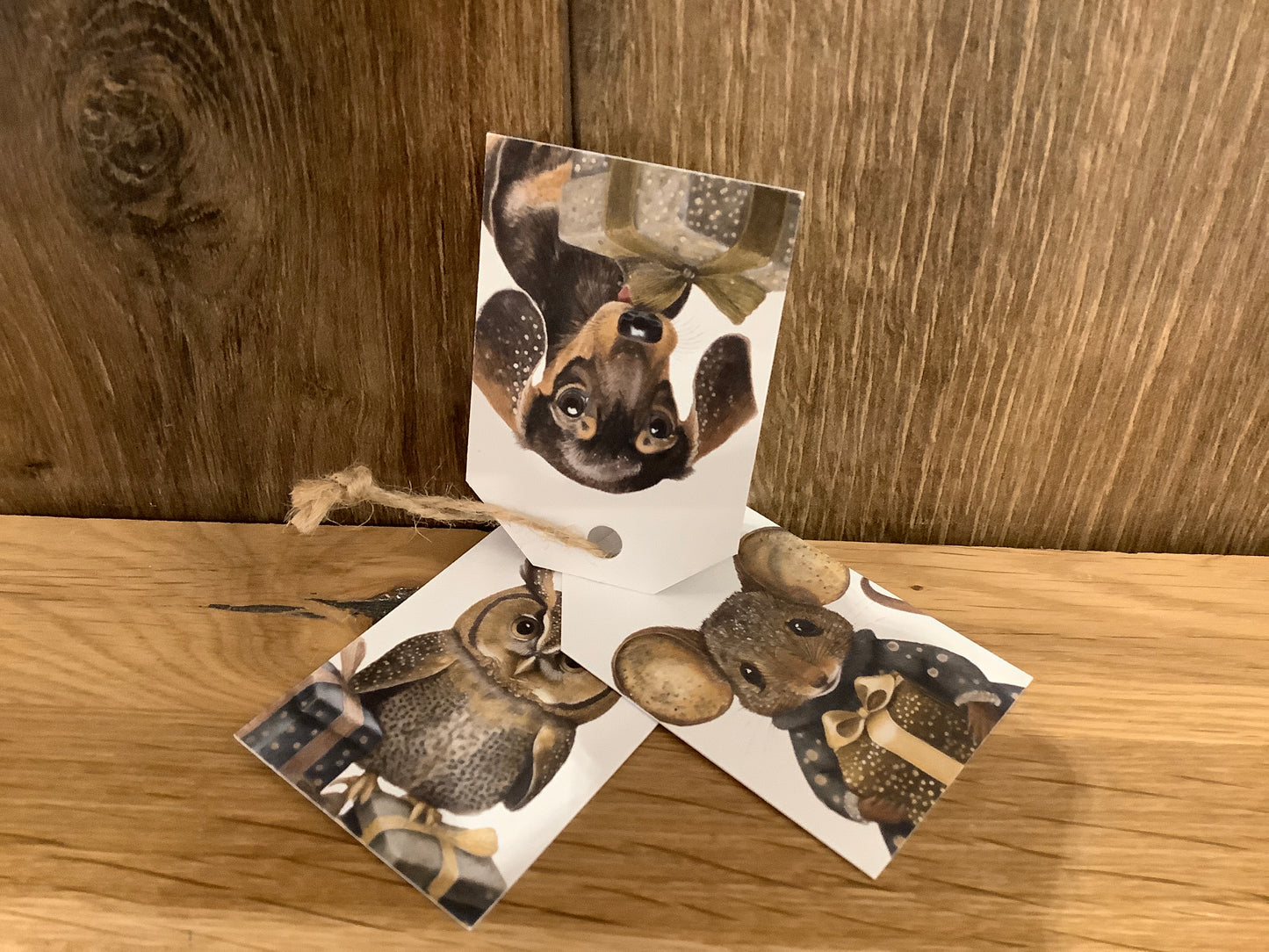 Weihnachten Geschenkanhänger dreier Papier neu