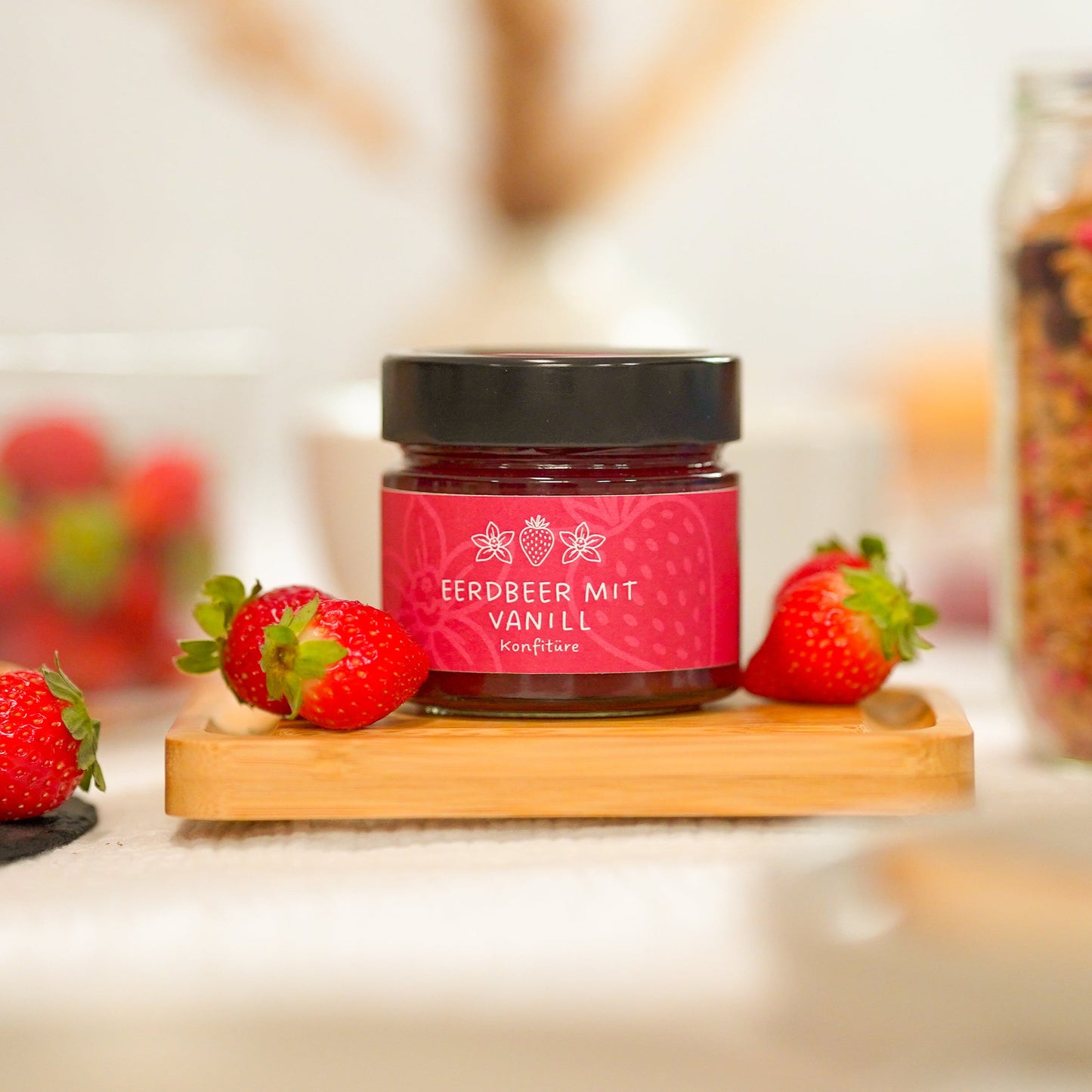 Schmierkram Konfitüre "Eerdbeer mit Vanill" 230 g.