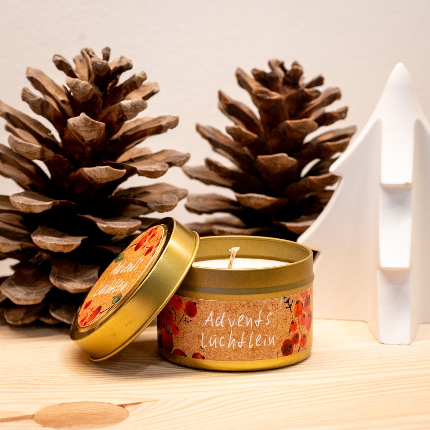 Duftkerze in Dose: „Adventslüchtlein“