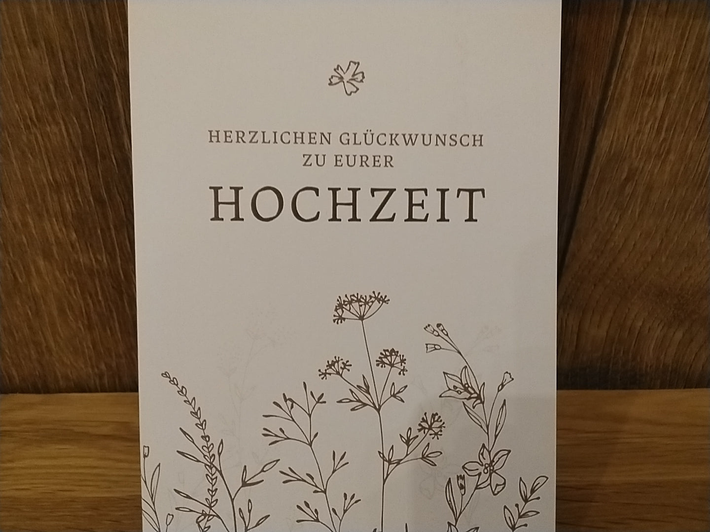 Klappkarte Herzlichen Glückwunsch zu eurer Hochzeit Gräser