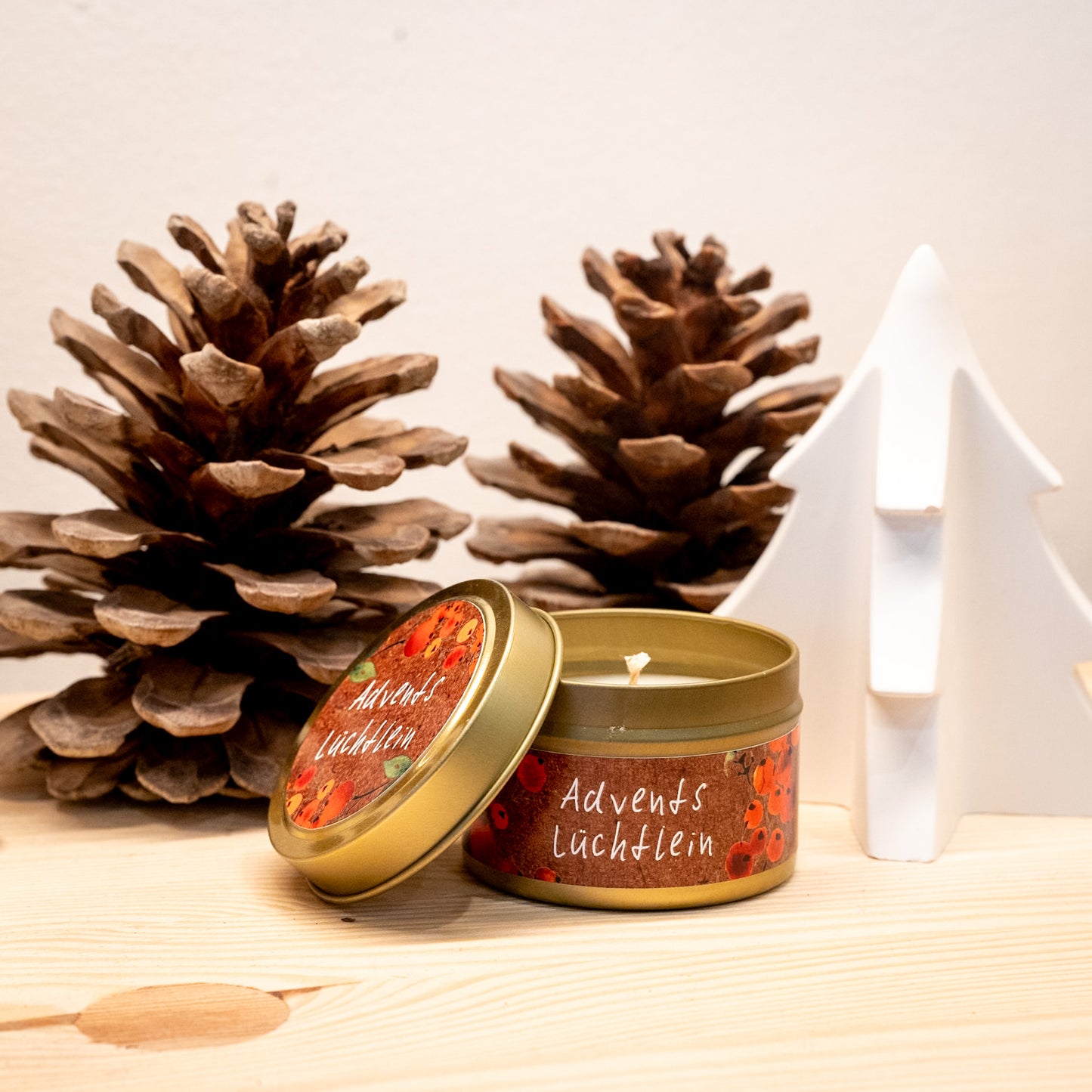 Duftkerze in Dose: „Adventslüchtlein“
