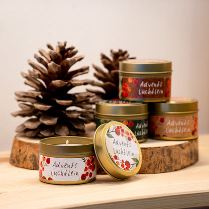 Duftkerze in Dose: „Adventslüchtlein“