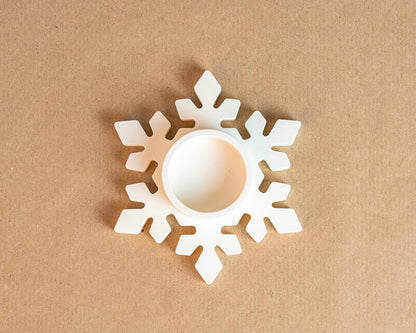 Weihnachten Deko-Teelichthalter "Flocke"