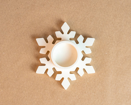 Weihnachten Deko-Teelichthalter "Flocke"