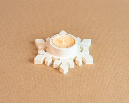 Weihnachten Deko-Teelichthalter "Flocke"