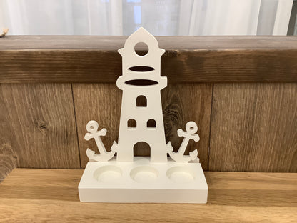 Deko Einschieber Leuchtturm mit zwei Anker